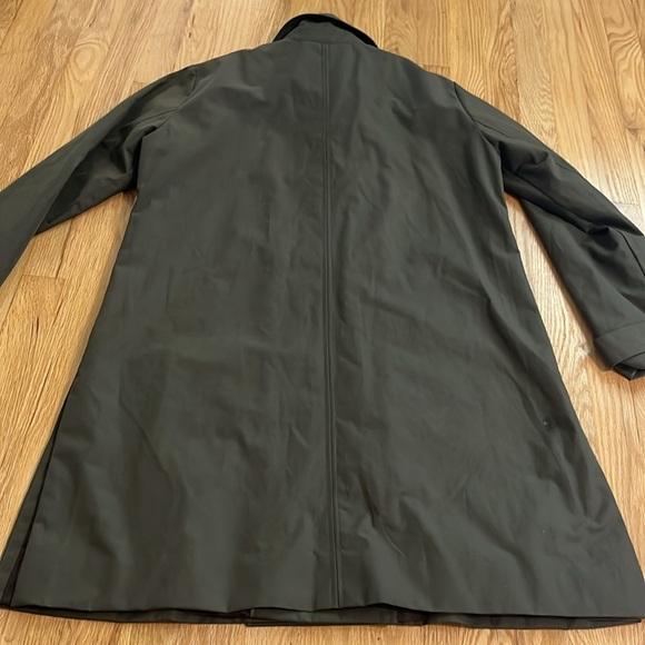 Abercrombie & Fitch Green Trench Coat Sz L - Picture 7 of 10